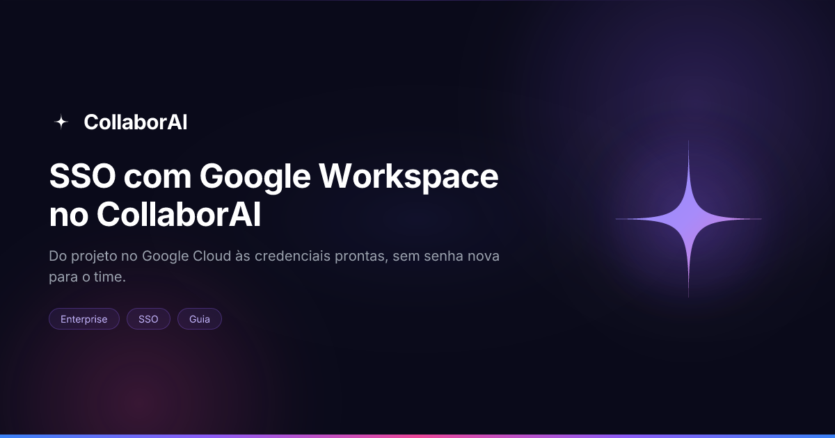 Capa do artigo sobre configuração de SSO com Google Workspace no CollaborAI